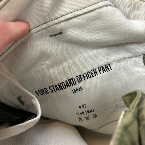 Buck Mason Ford Standard Officer Pant Slub Twill Men's 32x32 - Picture 6 of 15